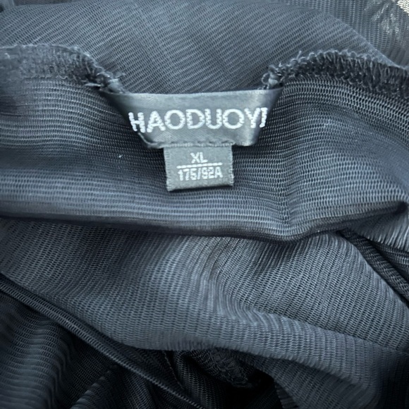 HAODUOYI Paris Sheer Tee Sz XL Perfect over fitted dress or off shoulder - Picture 5 of 5